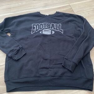 Black Football Graphic Men's Sweater